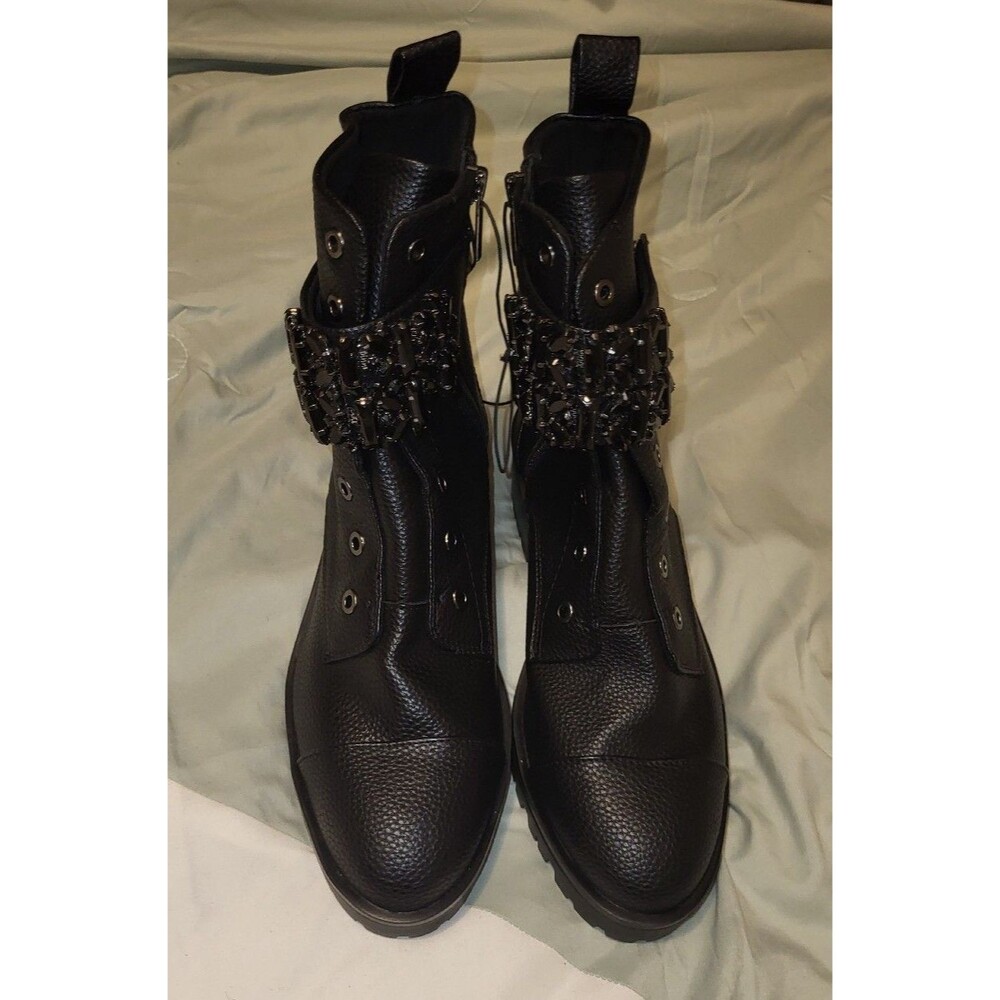 Karl Lagerfeld Paris Women's Payson Pippa Combat Boots Size 9